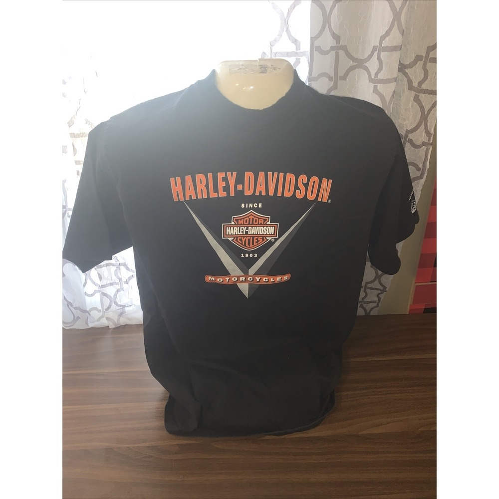 Harley‎ Davidson Biker Vintage Black T-shirt Size XL Single Stitch 2000 Canada